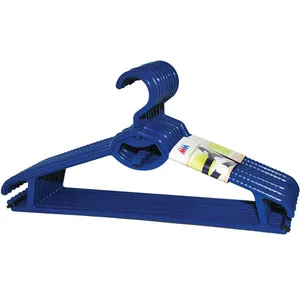Móc áo nhựa xoay MM xanh dương, lốc 10 cái