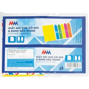 Giấy ghi chú MM có keo và đánh dấu trang